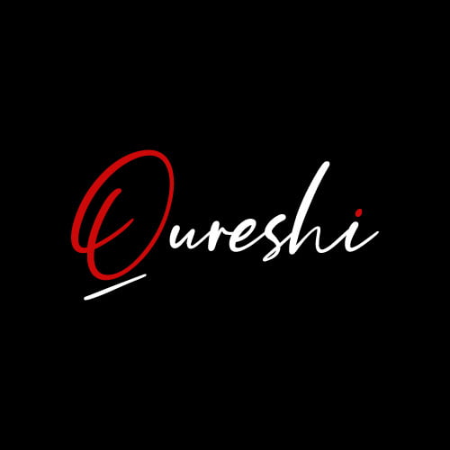 Qureshi Dp - black color background white color text red color text