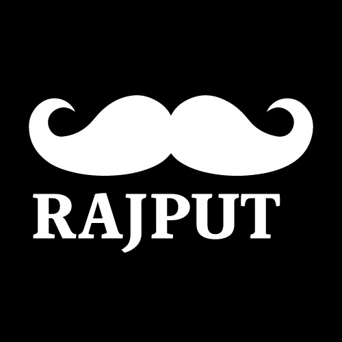 Rajput Dp - black color background white color text vector