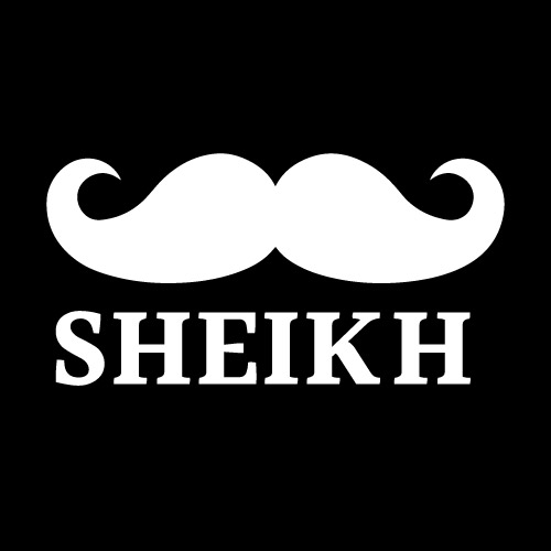 Sheikh Dp - black color background white color icon pic