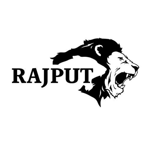 Rajput Dp - black color text black color lion vector pic