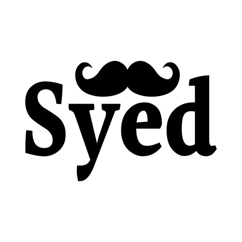 Syed Dp - Black syed text moustache pic