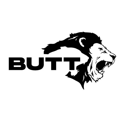 Butt Dp - black lion vector black text pic