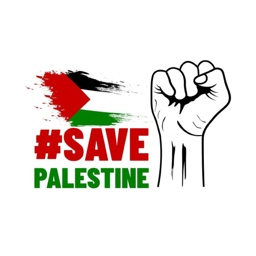 Save Palestine Dp - black outline hand