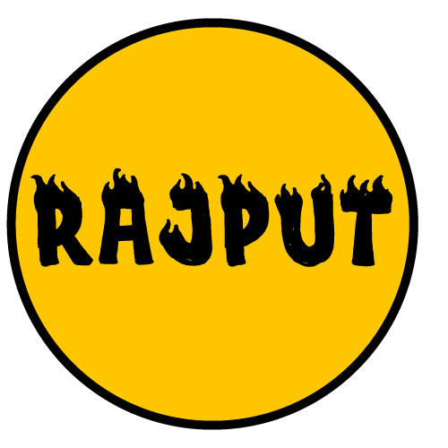 Rajput Dp - black color outline yellow circle pic