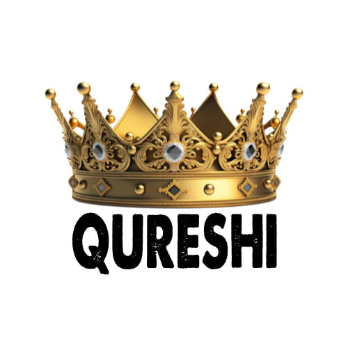 Qureshi Dp - crown on black color text photo