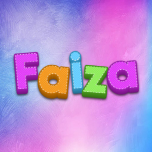 Faiza Name Dp - 3d font 