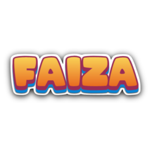Faiza Name Dp - 3d text