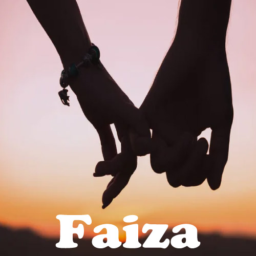 Faiza Name Dp - couple hand to hand