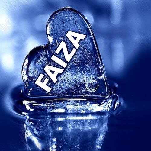 Faiza Name Dp - ice heart