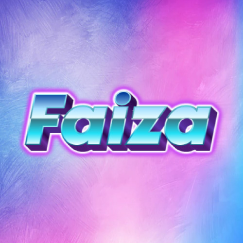 Faiza Name Dp - nice background 3d text
