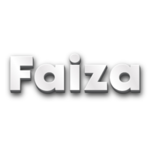 Faiza Name Dp - white 3d text