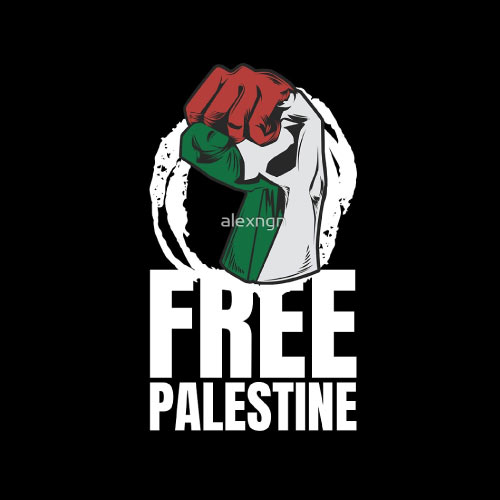 Palestine Dp - flag hand white circle