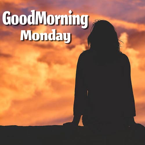 Good Morning Monday Images - good look girl black color pic white color text
