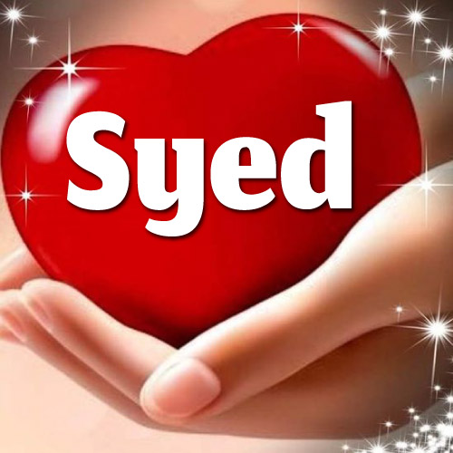 Syed Surname Dp - beautiful Girl hand heart