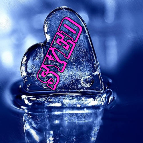 Syed Dp - ice heart syed font pic 