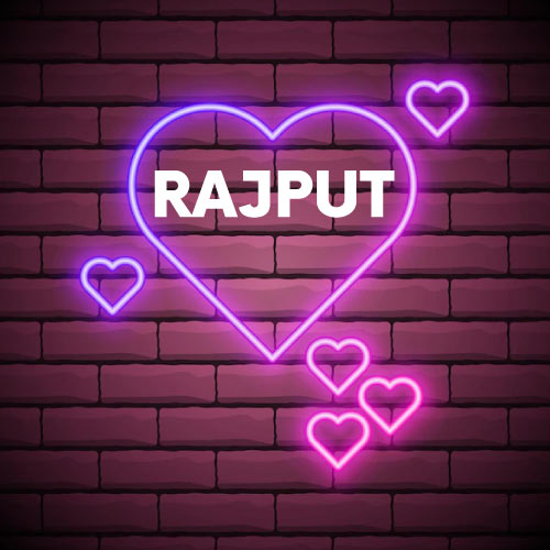 Rajput Dp - gradient outline heart on wall pic