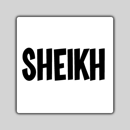Sheikh Dp - gray color background white color box black text photo