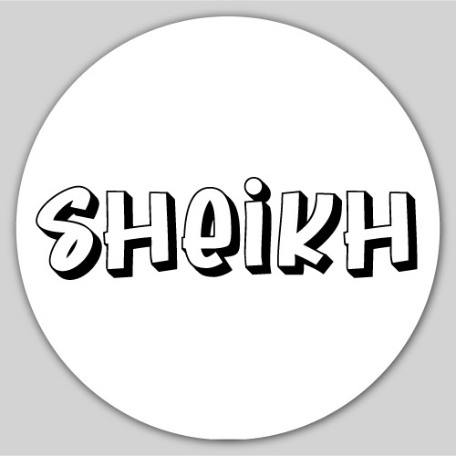 Sheikh Dp - gray color background white color circle pic
