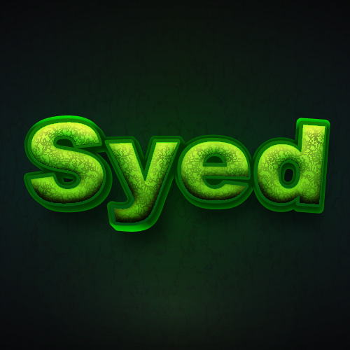 Syed Cast Dp - 3d-green text photo