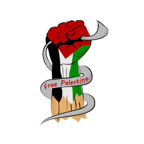 Palestine Dp - hand flag vector