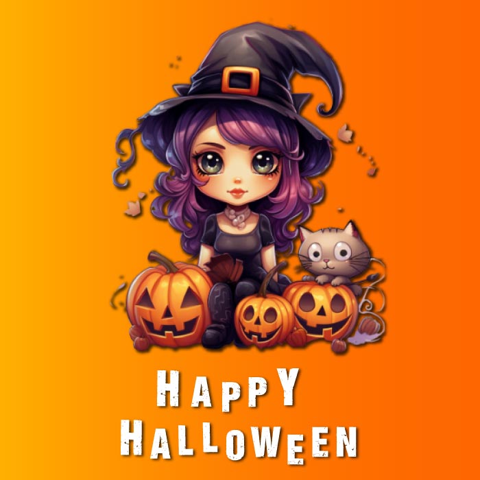 Happy Halloween Images - cartoon girl 
happy halloween