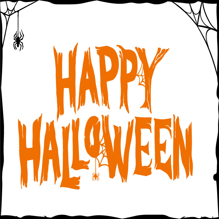 Happy Halloween Images - orange text happy helloween