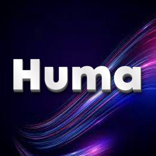 Huma Name DP - 3d white text