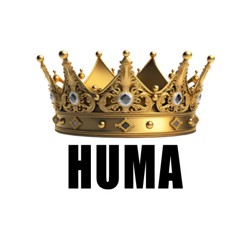 Huma Name DP - golden crown on text