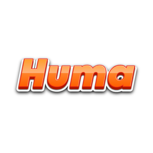 Huma Name DP - orange 3d text