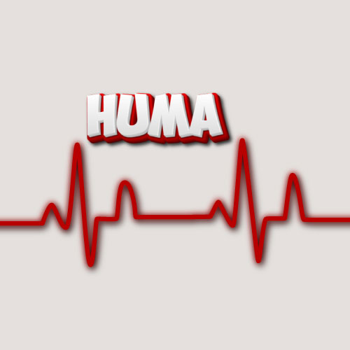 Huma Name DP - red outline pic