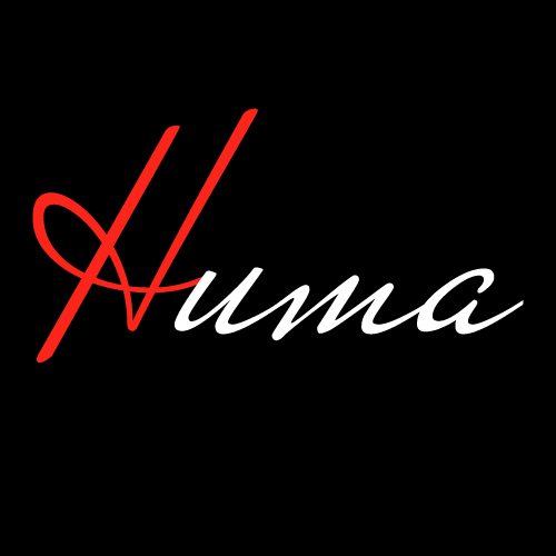 Huma Name DP - red white text