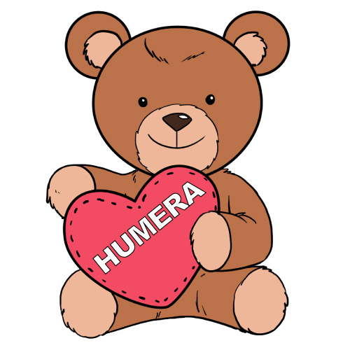 Humera Name Dp - bear with pink heart