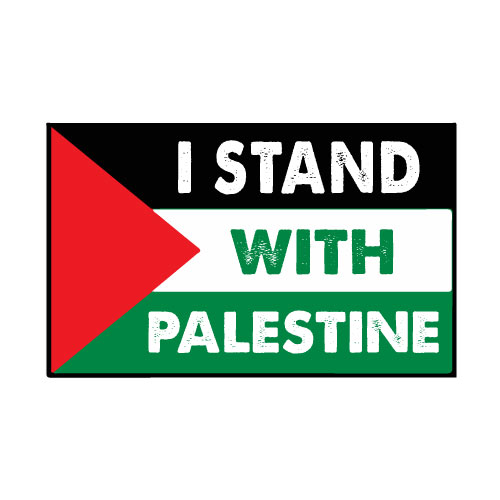 I Stand with Palestine Images - Palestine Flag with slogan.