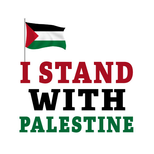 I Stand with Palestine - Creative slogan 
