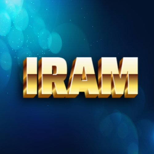 Iram Name DP - golden text