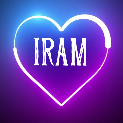 Iram Name DP - outline heart