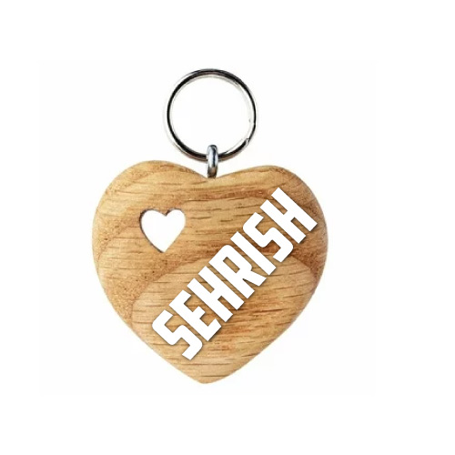Sehrish name dp - heart keychain
