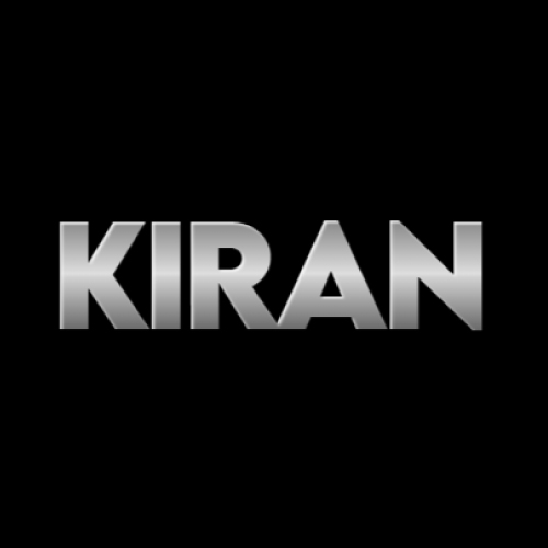 Kiran Name Dp - black background 3d text