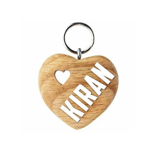 Kiran Name picture - heart keychain