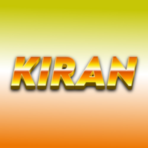 Kiran Name Dp - yellow 3d text