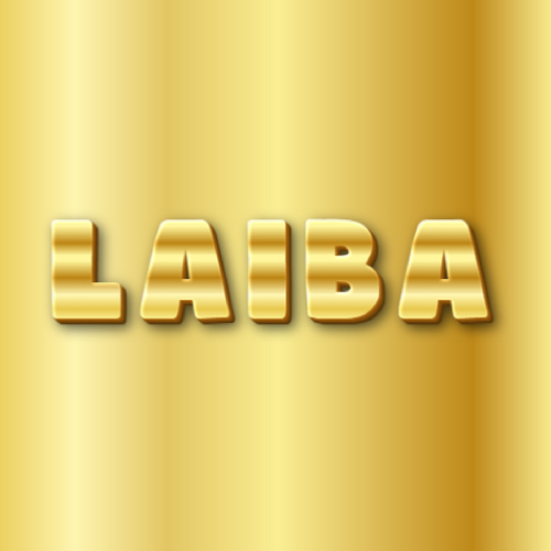 Laiba Name Dp - golden 3d text