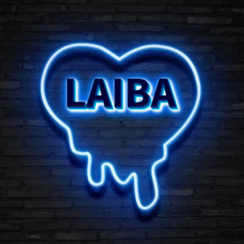 Laiba Dp - neon heart on wall