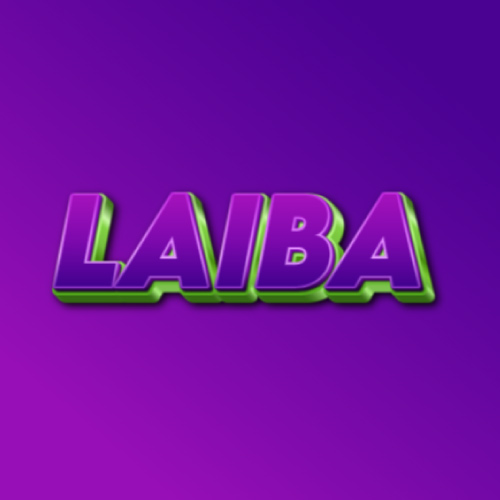 Laiba Name Dp - purple-3d-text