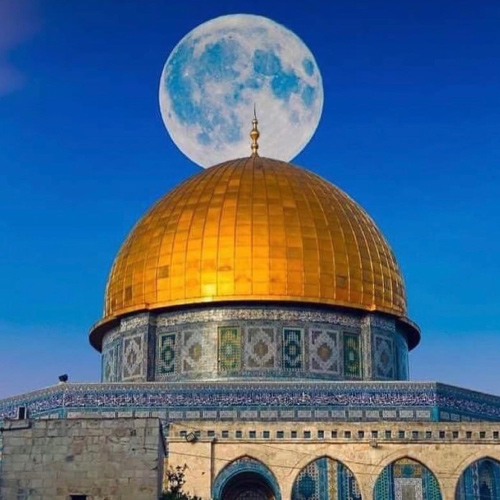 Masjid Aqsa Dp - with moon