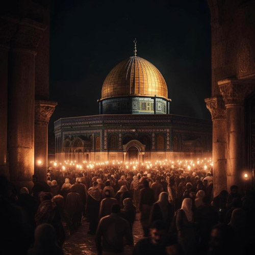Masjid Aqsa Dp - people night