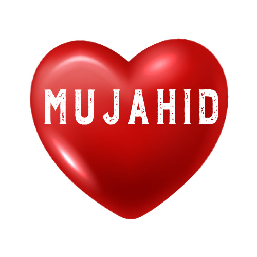 Mujahid Name Dp - 3d-red heart