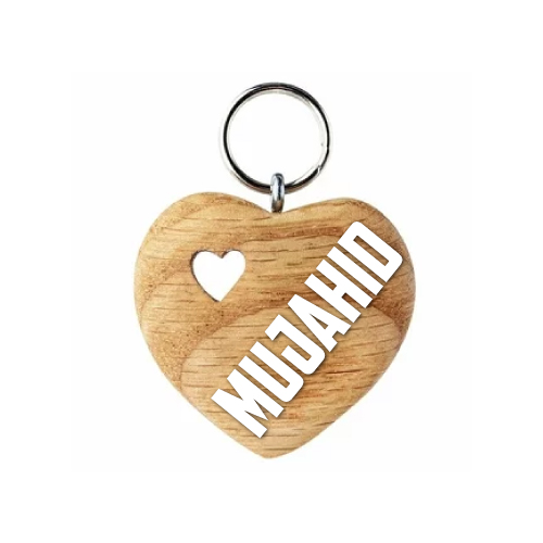 Mujahid Name Dp - heart keychain