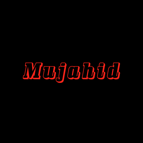 Mujahid Name Dp - red text