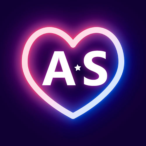 A S DP - neon outline heart