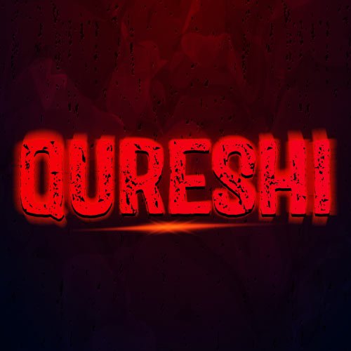 Qureshi Cast Dp - nice background 3d text red color pic